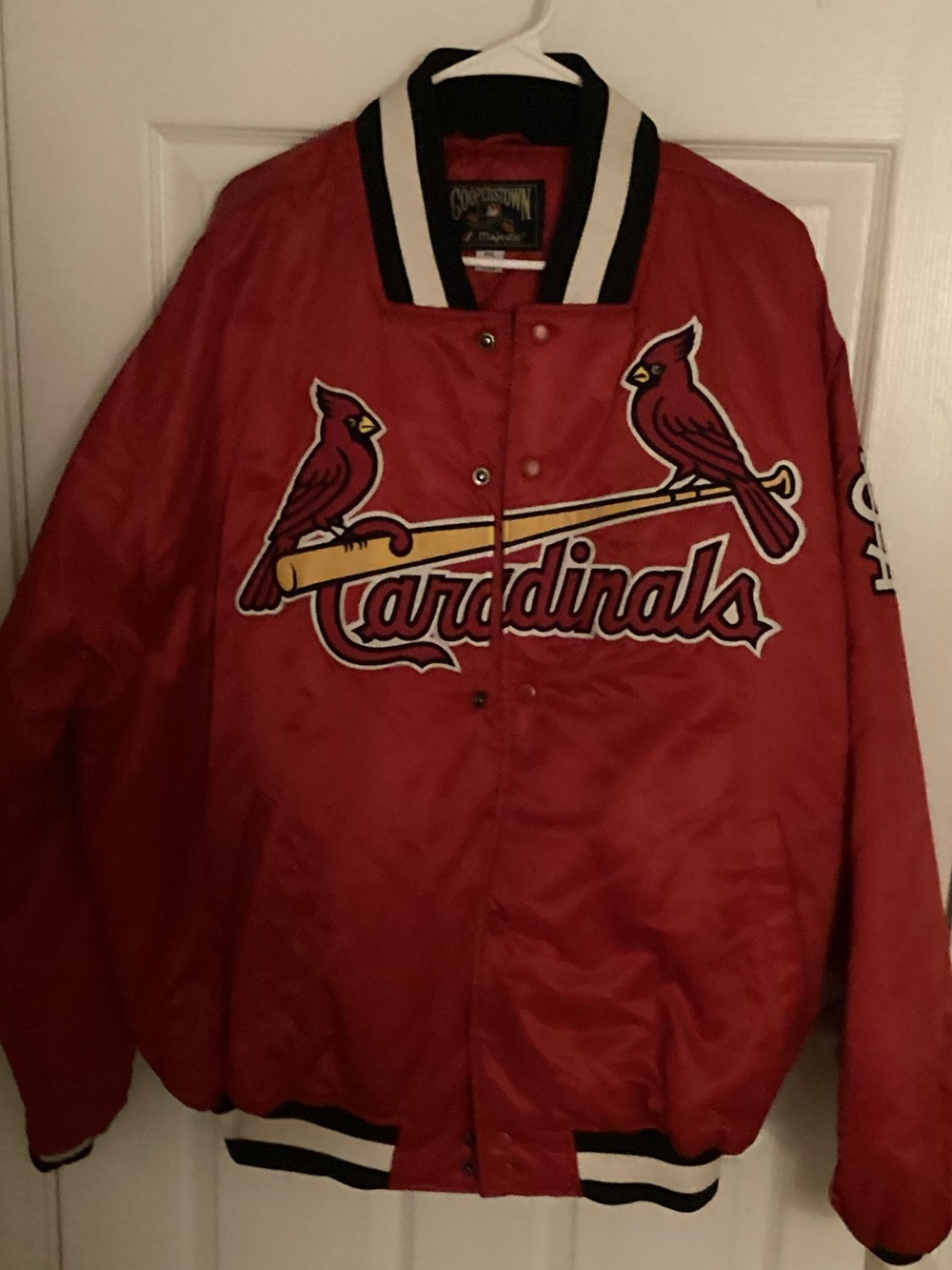 Cardinals Red Satin Team Jacket - Majestic